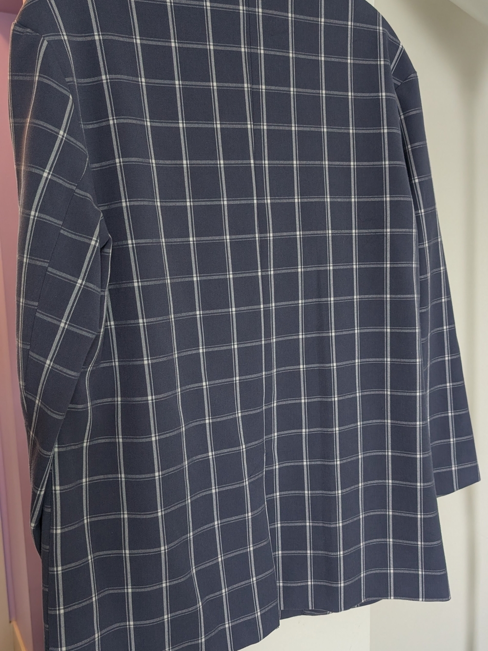 Oversized new day Navy Windowpane Blazer